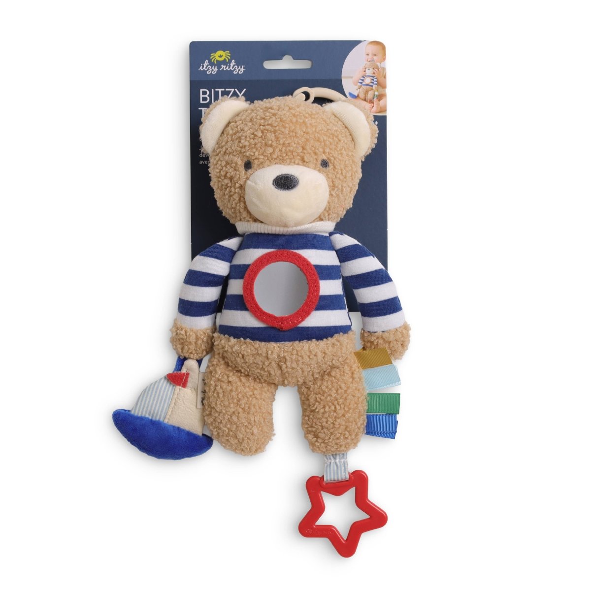Bitzy Traveler™ – Jouet sensoriel d’éveil à suspendre -Jouets d'éveil- Boutique LeoLudo-Itzy Ritzy Canada