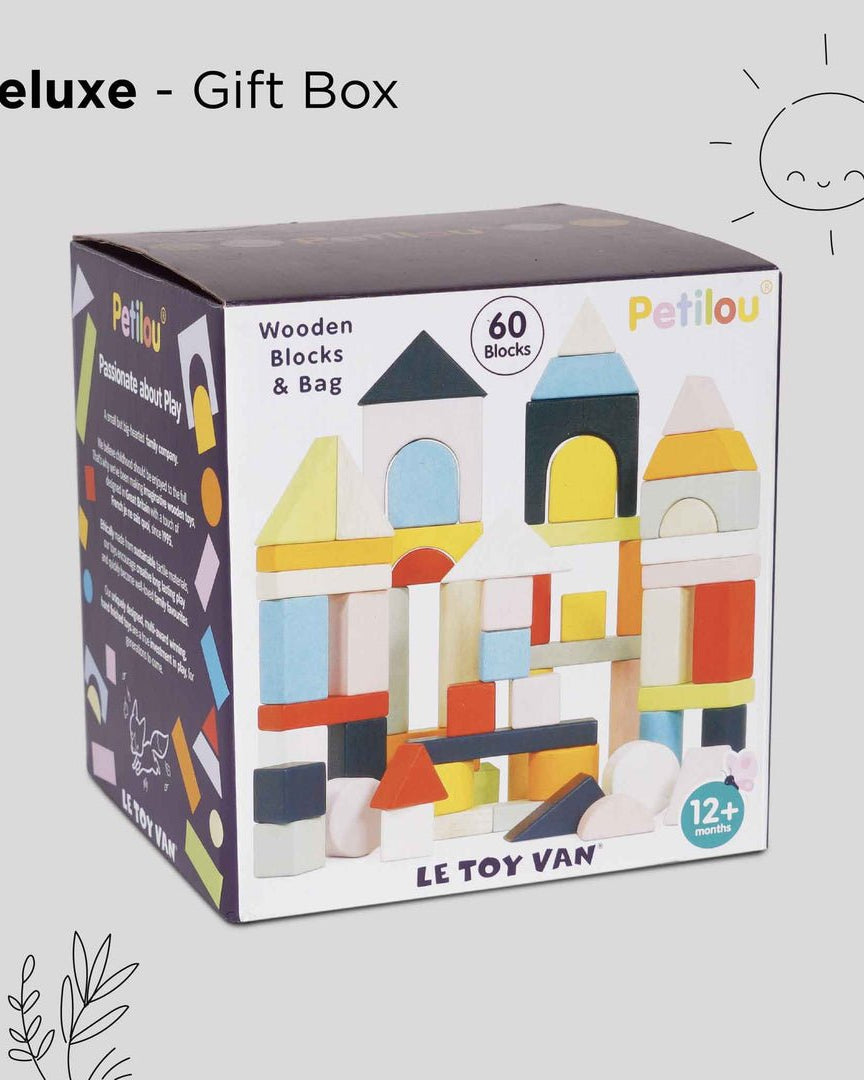 Blocs de construction en bois (60 pcs) - Jeux de construction - Boutique LeoLudo - Le Toy Van