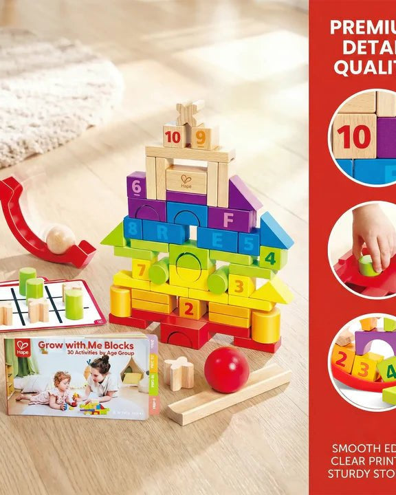 Blocs évolutifs Grow - with - Me – Hape - Jeux de construction - Boutique LeoLudo - Hape
