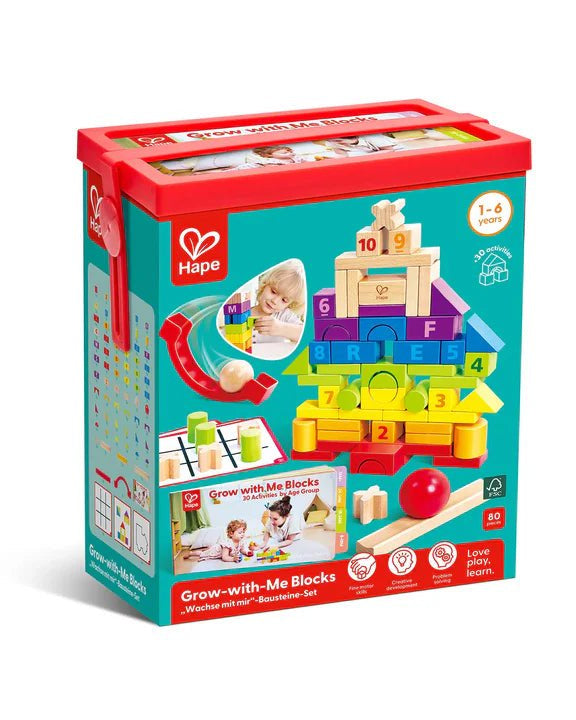 Blocs évolutifs Grow - with - Me – Hape - Jeux de construction - Boutique LeoLudo - Hape