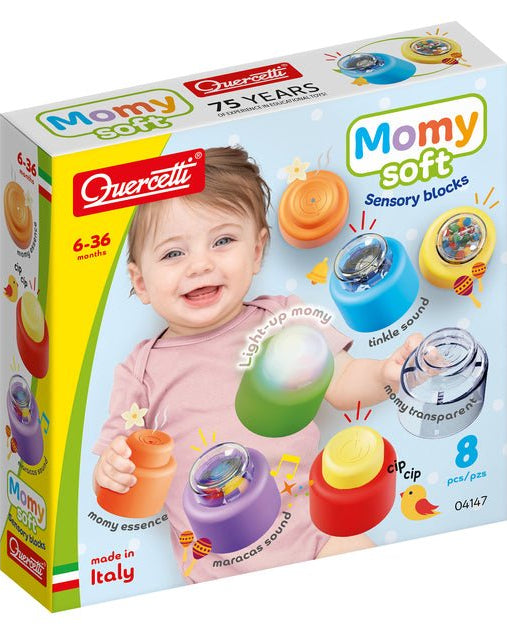 Blocs sensoriels souples Momy Soft - Jeux de construction - Boutique LeoLudo - Quercetti