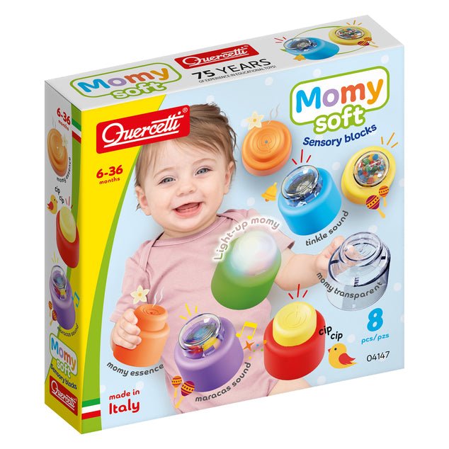 Blocs sensoriels souples Momy Soft - Jeux de construction - Boutique LeoLudo - Quercetti