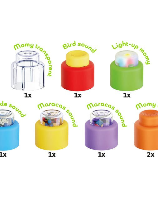 Blocs sensoriels souples Momy Soft - Jeux de construction - Boutique LeoLudo - Quercetti