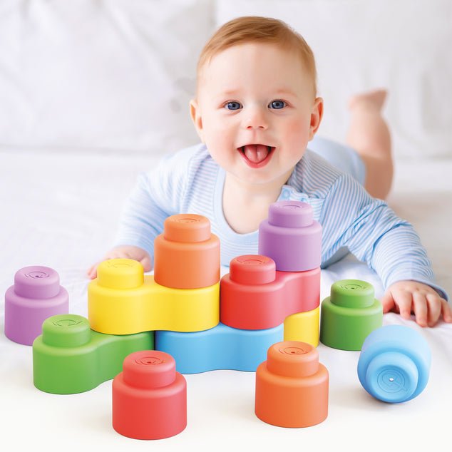 Blocs souples Momy Soft – 12 pièces - Jeux de construction - Boutique LeoLudo - Quercetti