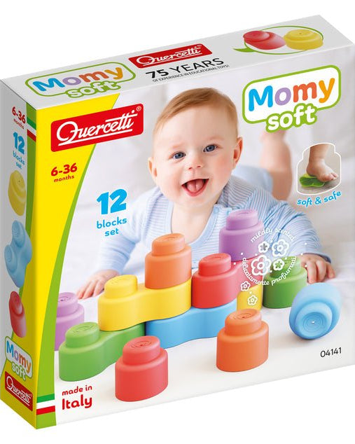 Blocs souples Momy Soft – 12 pièces - Jeux de construction - Boutique LeoLudo - Quercetti