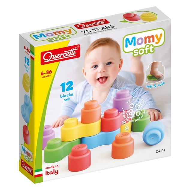 Blocs souples Momy Soft – 12 pièces - Jeux de construction - Boutique LeoLudo - Quercetti