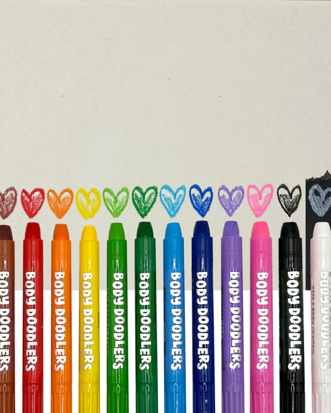 Body Doodlers – Crayons pour le visage et le corps (12 couleurs) - Art & bricolage - Boutique LeoLudo - OOLY