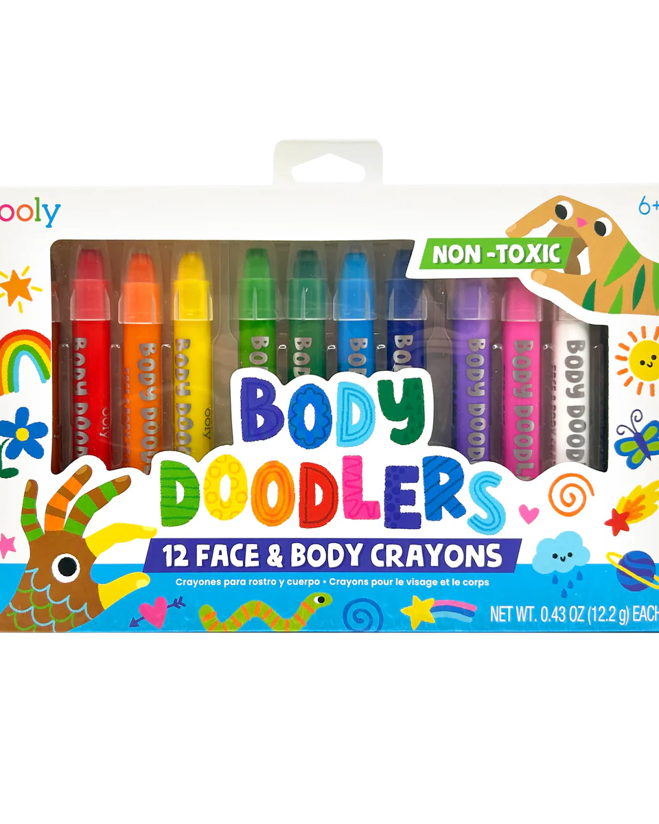 Body Doodlers – Crayons pour le visage et le corps (12 couleurs) - Art & bricolage - Boutique LeoLudo - OOLY