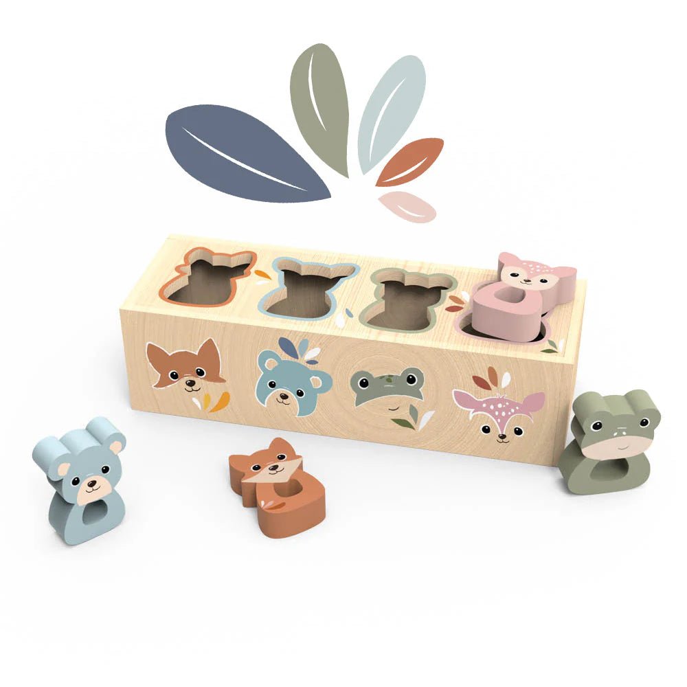 Boîte à formes animaux en bois - Jouet en bois - Boutique LeoLudo - Speedy Monkey