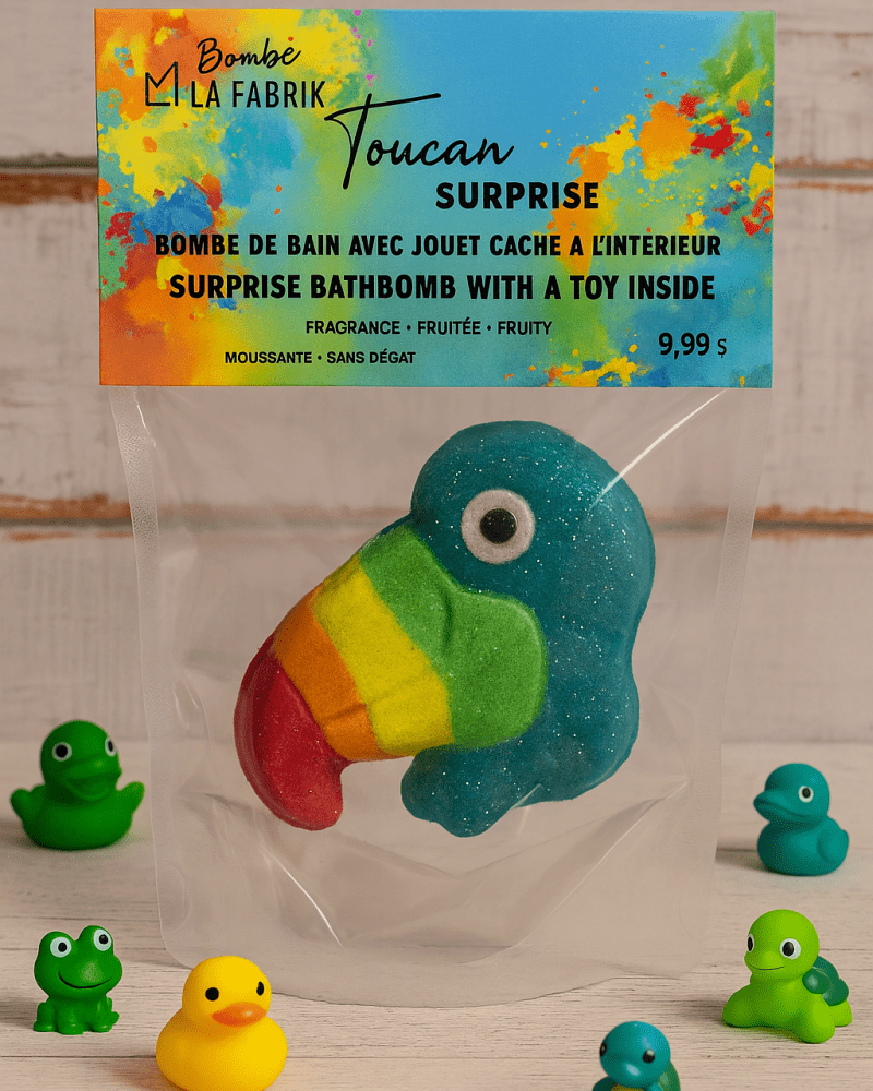 Bombe de bain surprise - Toucan Éclatant -Pour le bain- Boutique LeoLudo-La Fabrik