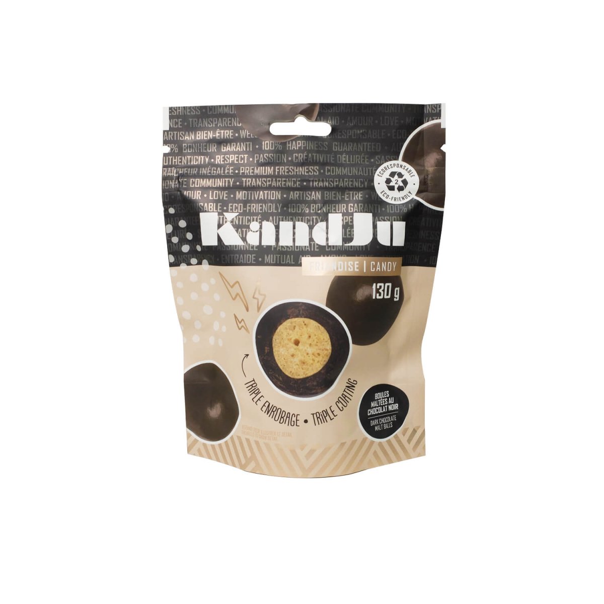 Boules maltées au chocolat noir (130g) -Nourriture- Boutique LeoLudo-KandJu