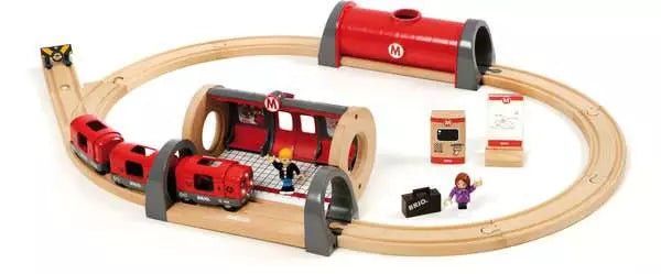BRIO Ensemble ferroviaire Métro (20 pcs) -Jeux de construction- Boutique LeoLudo-Brio