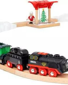 BRIO Train à vapeur de Noël (26 pcs) -Jeux de construction- Boutique LeoLudo-Brio