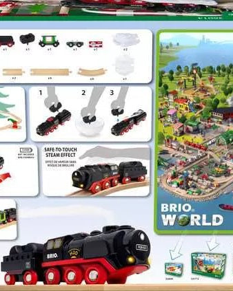 BRIO Train à vapeur de Noël (26 pcs) -Jeux de construction- Boutique LeoLudo-Brio