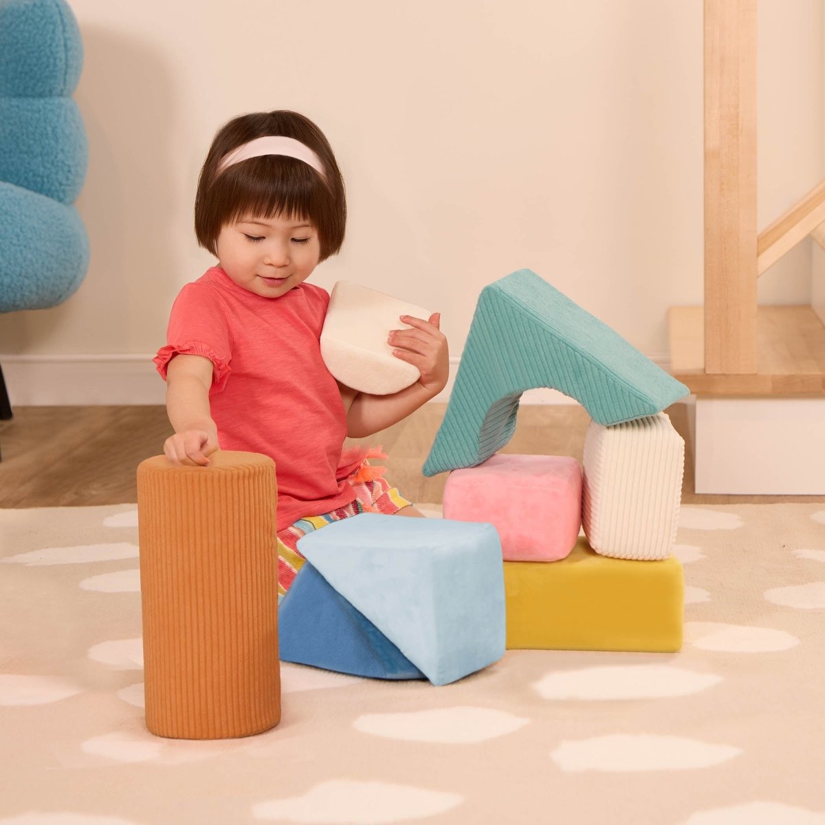B.Toys - Tumble-y Towers™ Blocs sensoriels en mousse -Jouets sensoriels- Boutique LeoLudo-B. toys