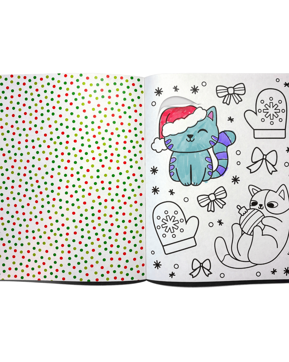 Cahier d'autocollants à colorier Stickiville - Jolly Cheer Doodles (400+ autocollants) -Art & bricolage- Boutique LeoLudo-OOLY
