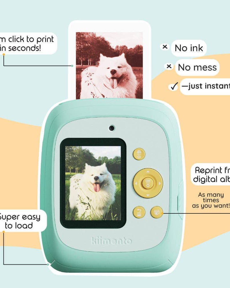 Caméra Instantanée Kiimento Print Pro – Modèle P2 Menthe - Jeux électroniques - Boutique LeoLudo - kiimento (formerly Kidamento)