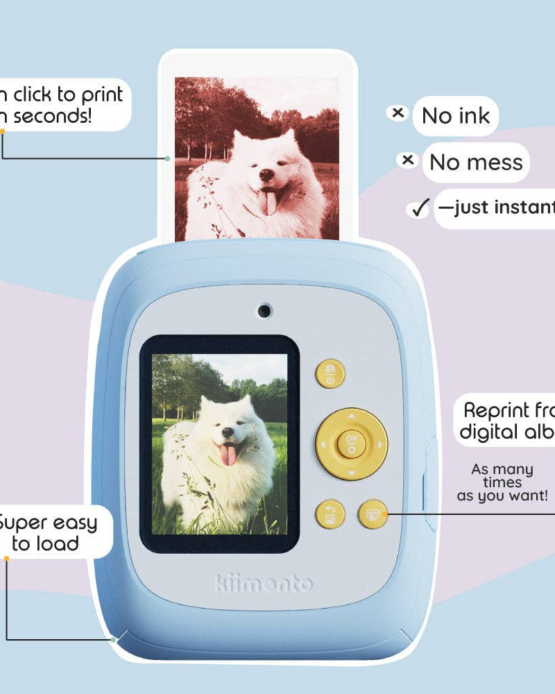 Caméra Instantanée Kiimento Print Pro – Sky Blue (Modèle P2) - Jeux électroniques - Boutique LeoLudo - kiimento (formerly Kidamento)