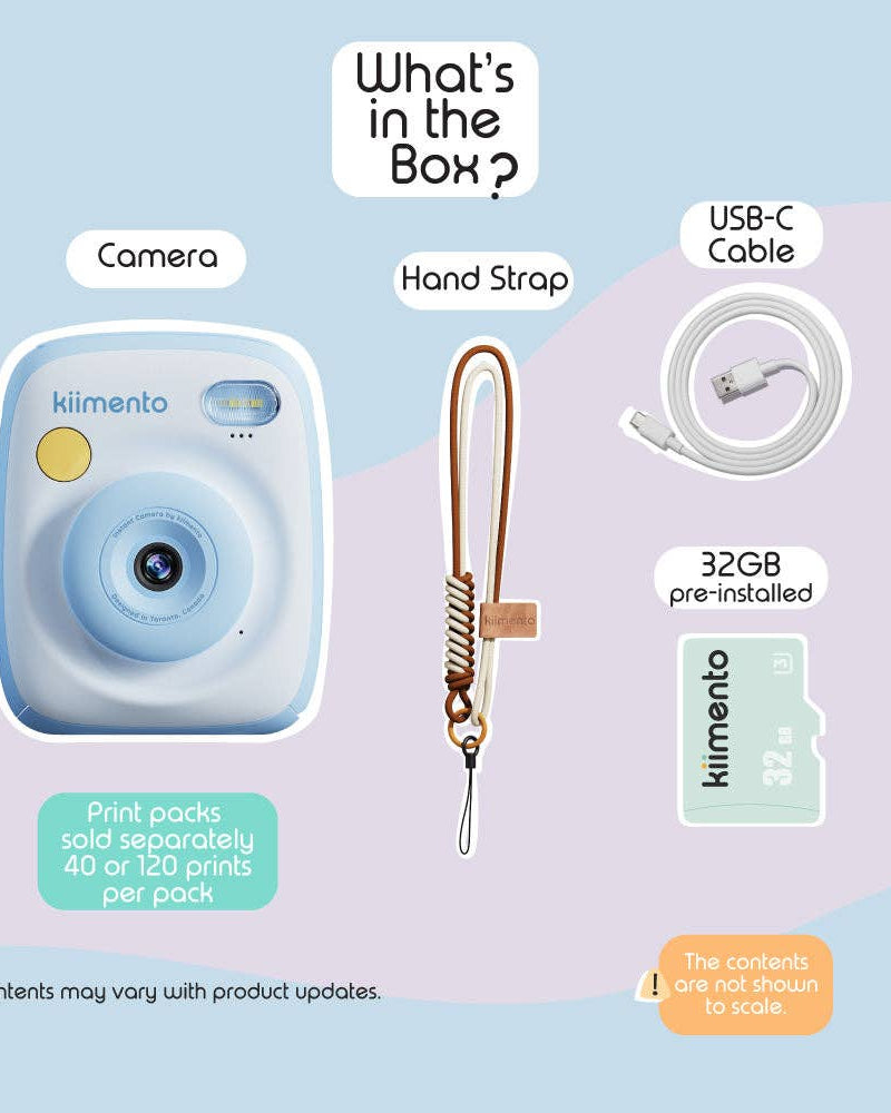 Caméra Instantanée Kiimento Print Pro – Sky Blue (Modèle P2) - Jeux électroniques - Boutique LeoLudo - kiimento (formerly Kidamento)