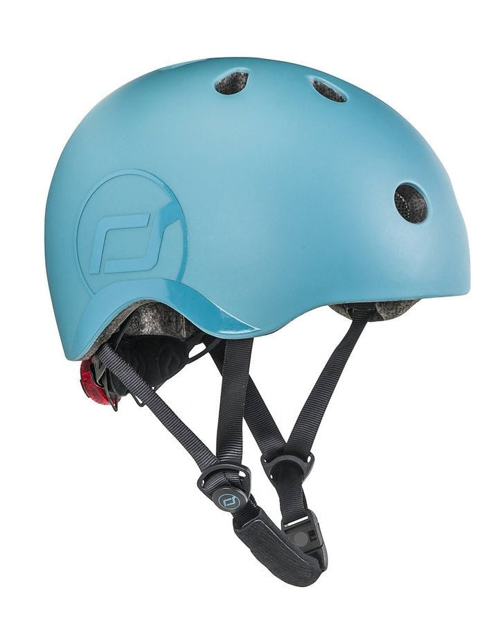 Casque de moto acier bleu, taille S-M - Boutique LeoLudo