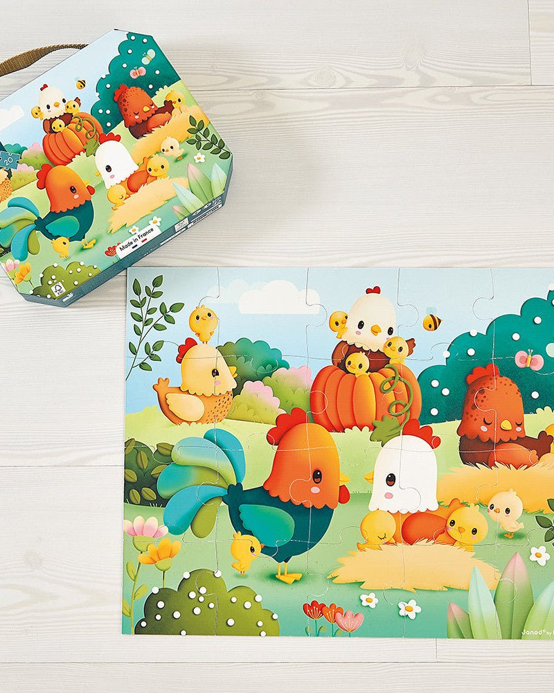 Casse - tête - Bienvenue à la basse - cour (20 pcs) - Casse - têtes - Boutique LeoLudo - Janod