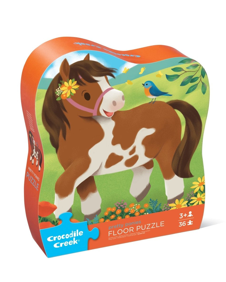 Casse - tête de plancher Pretty Ponies (36 pièces) - Casse - têtes - Boutique LeoLudo - Crocodile Creek