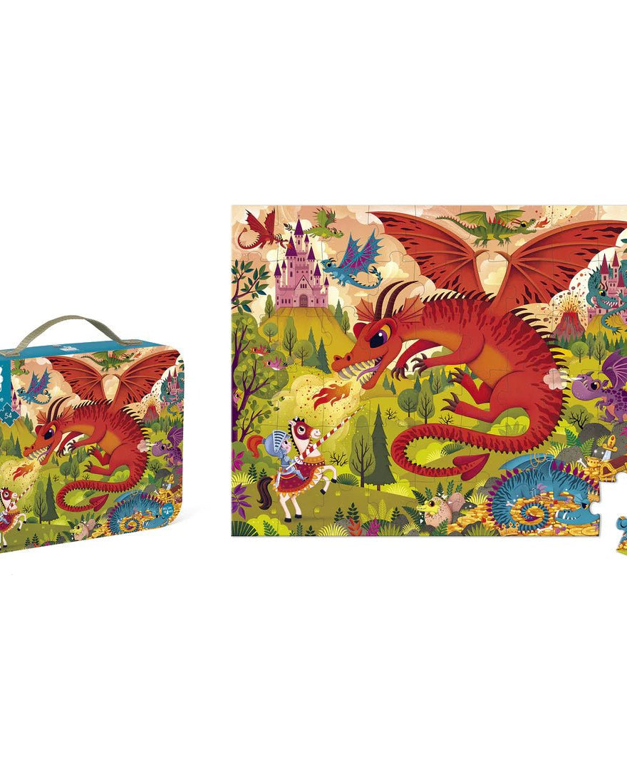 Casse - tête - Le royaume des dragons (54 pcs) - Casse - têtes - Boutique LeoLudo - Janod