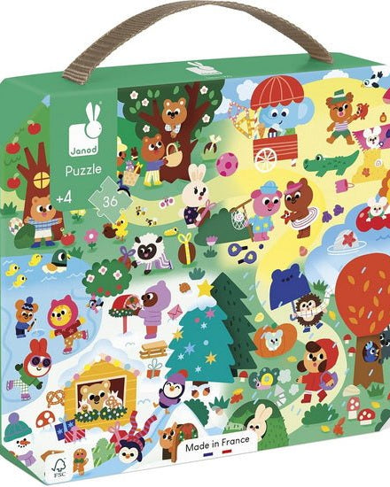 Casse - tête - Les quatre saisons (36 pcs) - Casse - têtes - Boutique LeoLudo - Janod