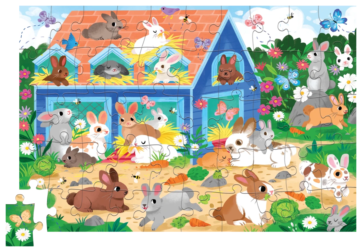 Casse - tête - Maison des lapins (50 pcs) - Casse - têtes - Boutique LeoLudo - Crocodile Creek
