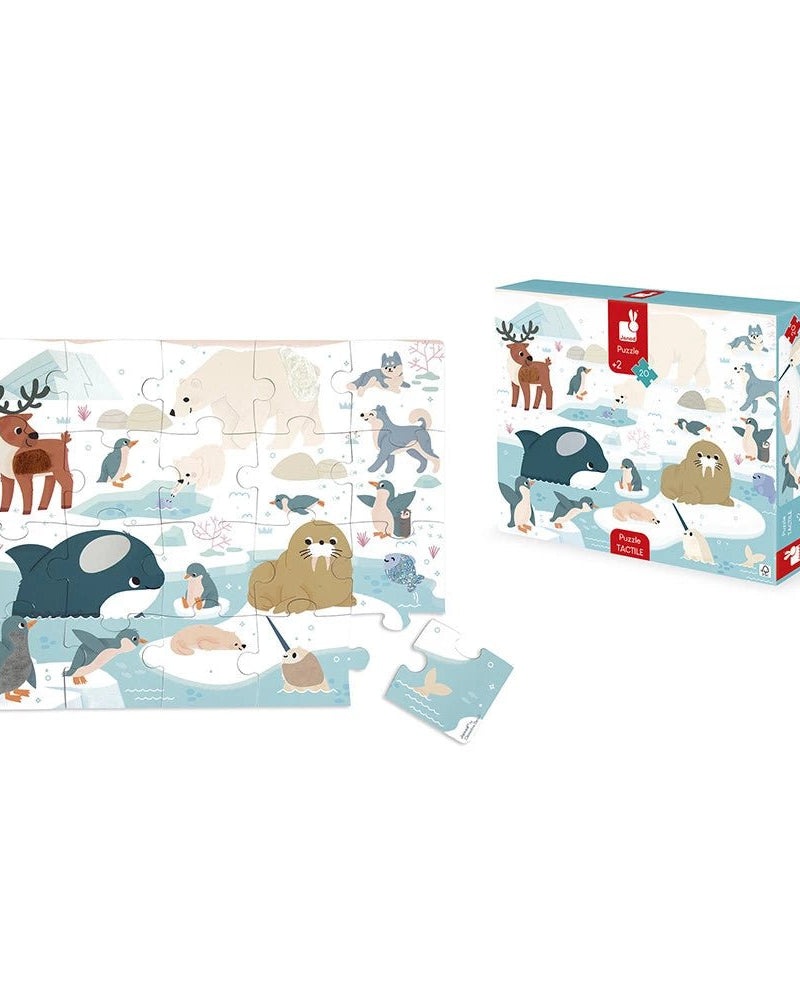 Casse - tête tactile - Animaux Polaires (20 pcs) - Casse - têtes - Boutique LeoLudo - Janod