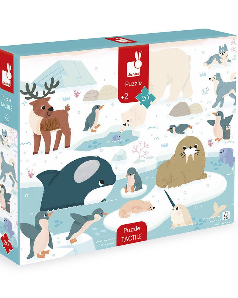 Casse - tête tactile - Animaux Polaires (20 pcs) - Casse - têtes - Boutique LeoLudo - Janod