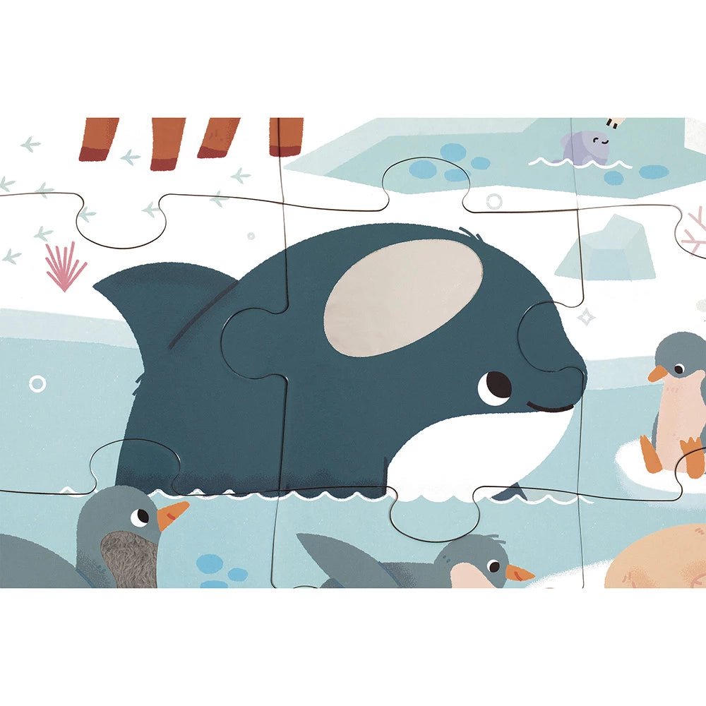 Casse - tête tactile - Animaux Polaires (20 pcs) - Casse - têtes - Boutique LeoLudo - Janod