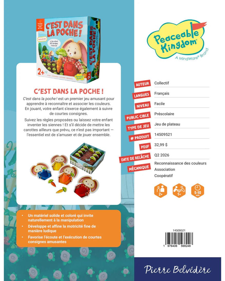 C'est dans la poche - Jeux de société - Boutique LeoLudo - Peaceable Kingdom