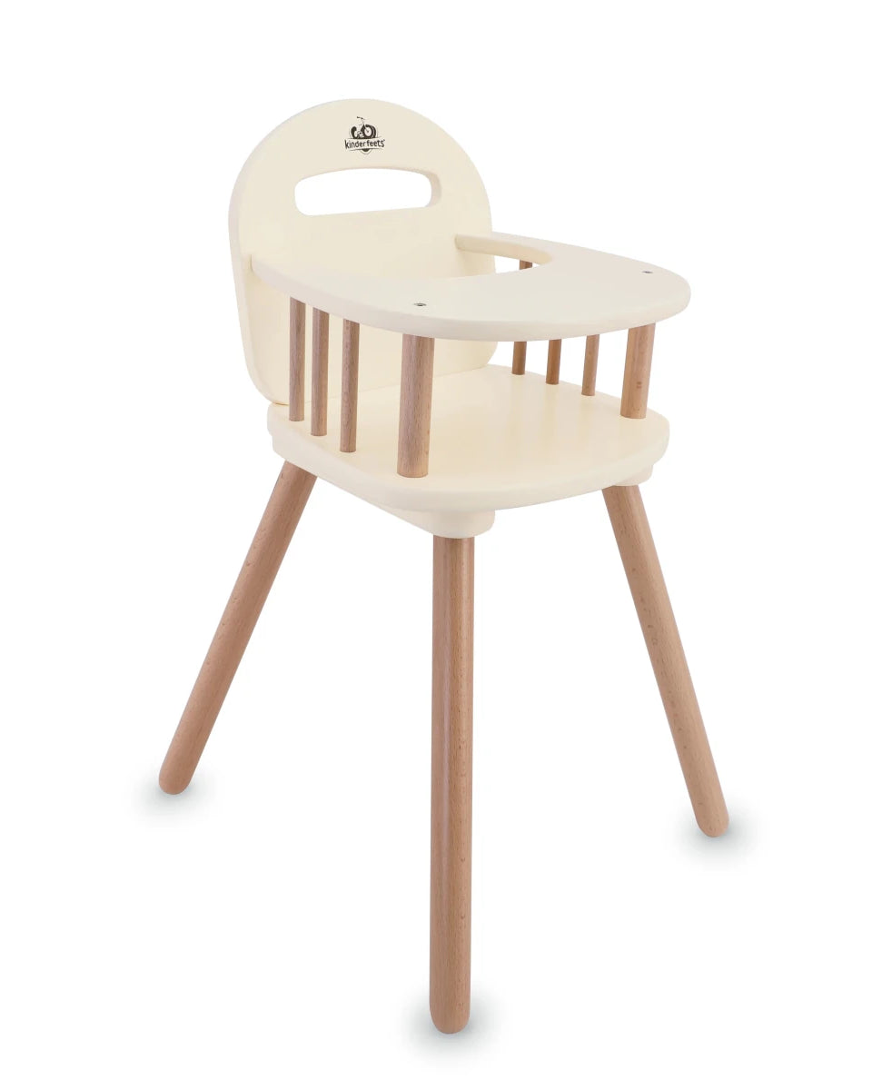 Chaise haute pour poupée en bois – Kinderfeets - Accessoires poupée - Boutique LeoLudo - Kinderfeets