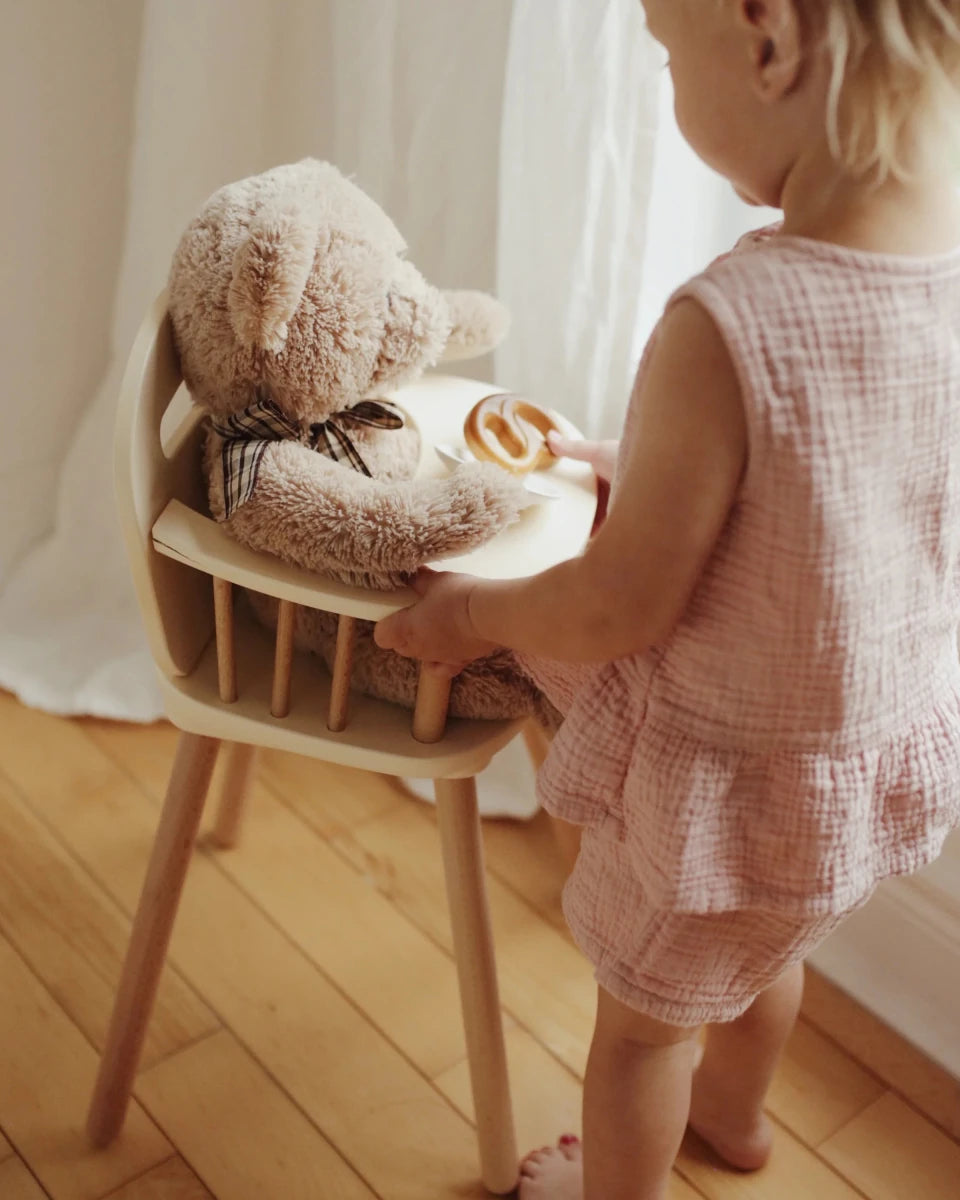 Chaise haute pour poupée en bois – Kinderfeets - Accessoires poupée - Boutique LeoLudo - Kinderfeets