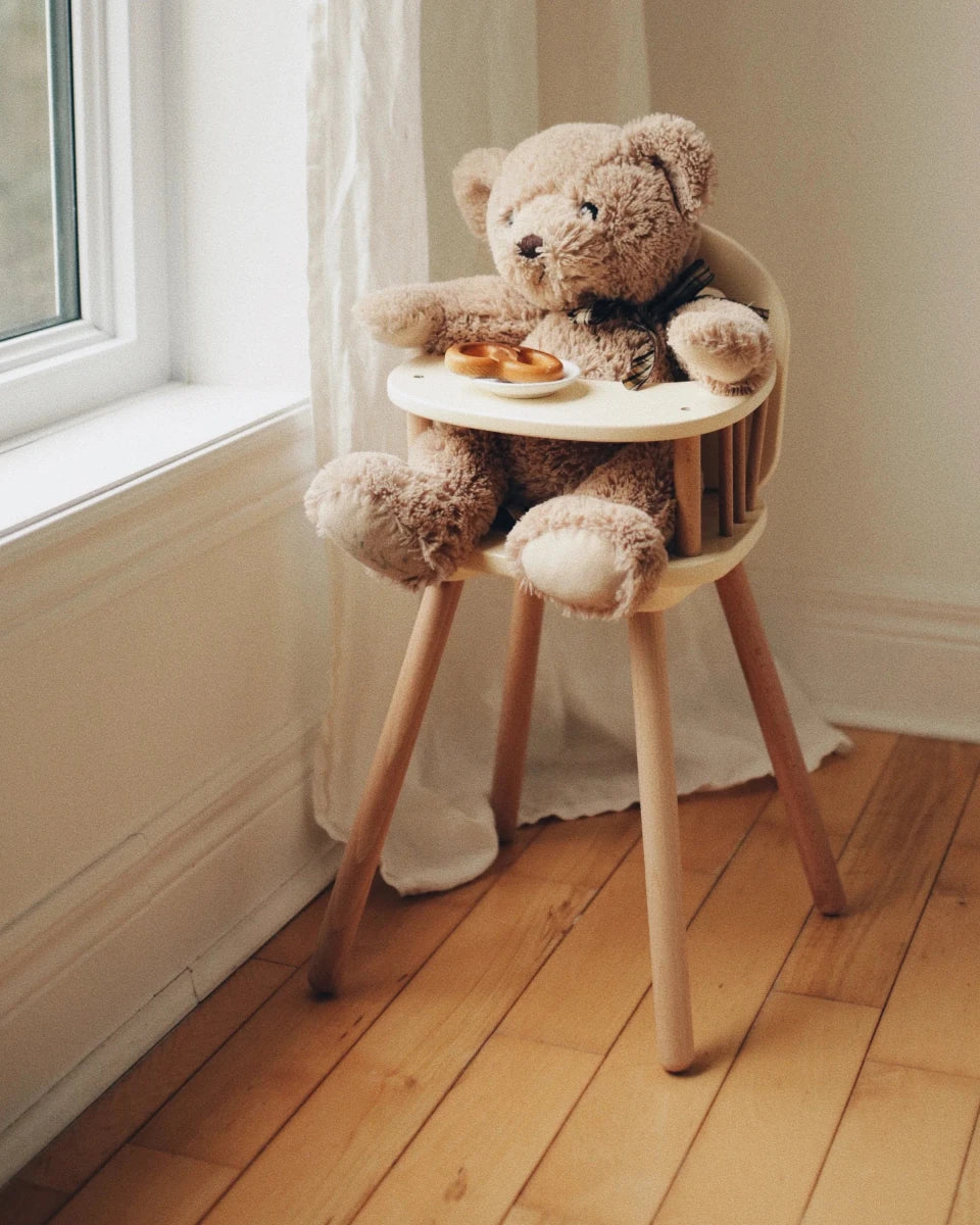 Chaise haute pour poupée en bois – Kinderfeets - Accessoires poupée - Boutique LeoLudo - Kinderfeets