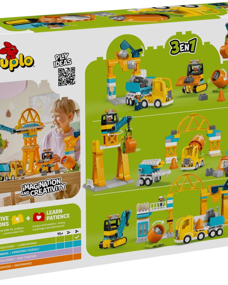 Chantier de construction et véhicules 3 - en - 1 – LEGO DUPLO (84 pcs) - Ensembles de jeu - Boutique LeoLudo - LEGO