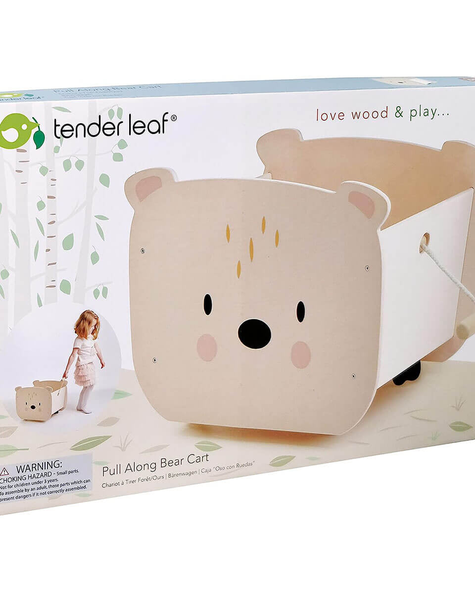 Chariot coffre Ours à tirer - Meubles - Boutique LeoLudo - Tender Leaf Toys
