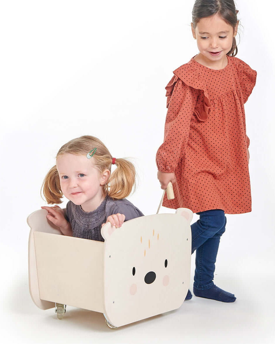 Chariot coffre Ours à tirer - Meubles - Boutique LeoLudo - Tender Leaf Toys