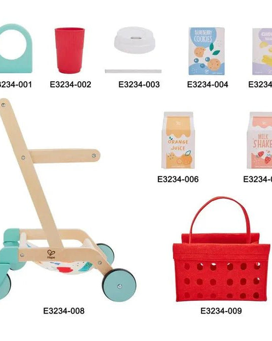 Chariot d’épicerie en bois - Jouets d'imitation - Boutique LeoLudo - Hape