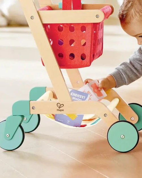 Chariot d’épicerie en bois - Jouets d'imitation - Boutique LeoLudo - Hape