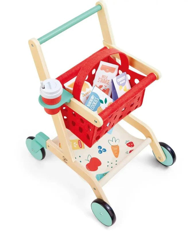Chariot d’épicerie en bois - Jouets d'imitation - Boutique LeoLudo - Hape