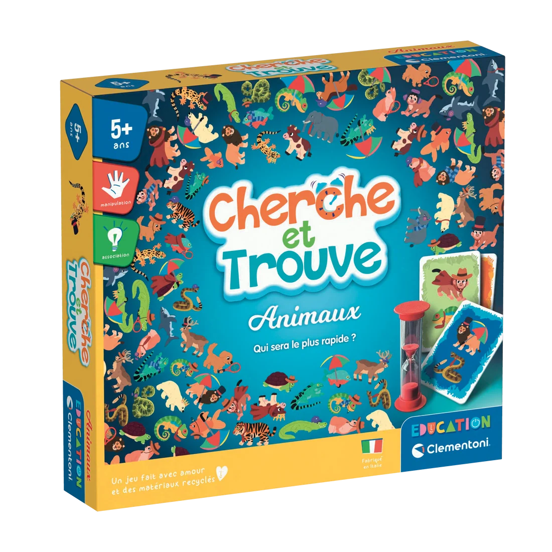 Cherche et trouve - Animaux -Jeux de société- Boutique LeoLudo-Clementoni