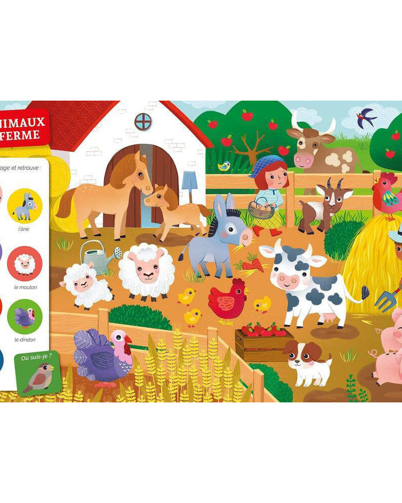 Cherche et trouve des tout - petits - Chez les animaux - Livres - Boutique LeoLudo - Auzou
