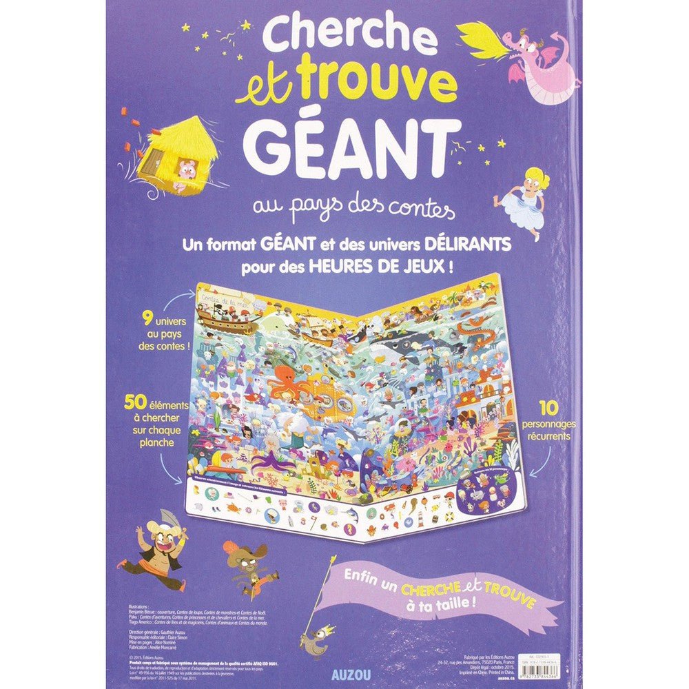 Cherche et trouve géant - Au pays des contes - Livres - Boutique LeoLudo - Auzou