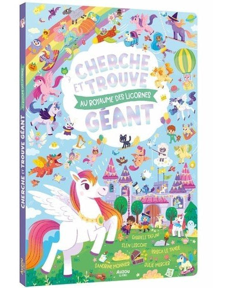 Cherche et trouve géant - Au royaume des licornes - Livres - Boutique LeoLudo - Auzou
