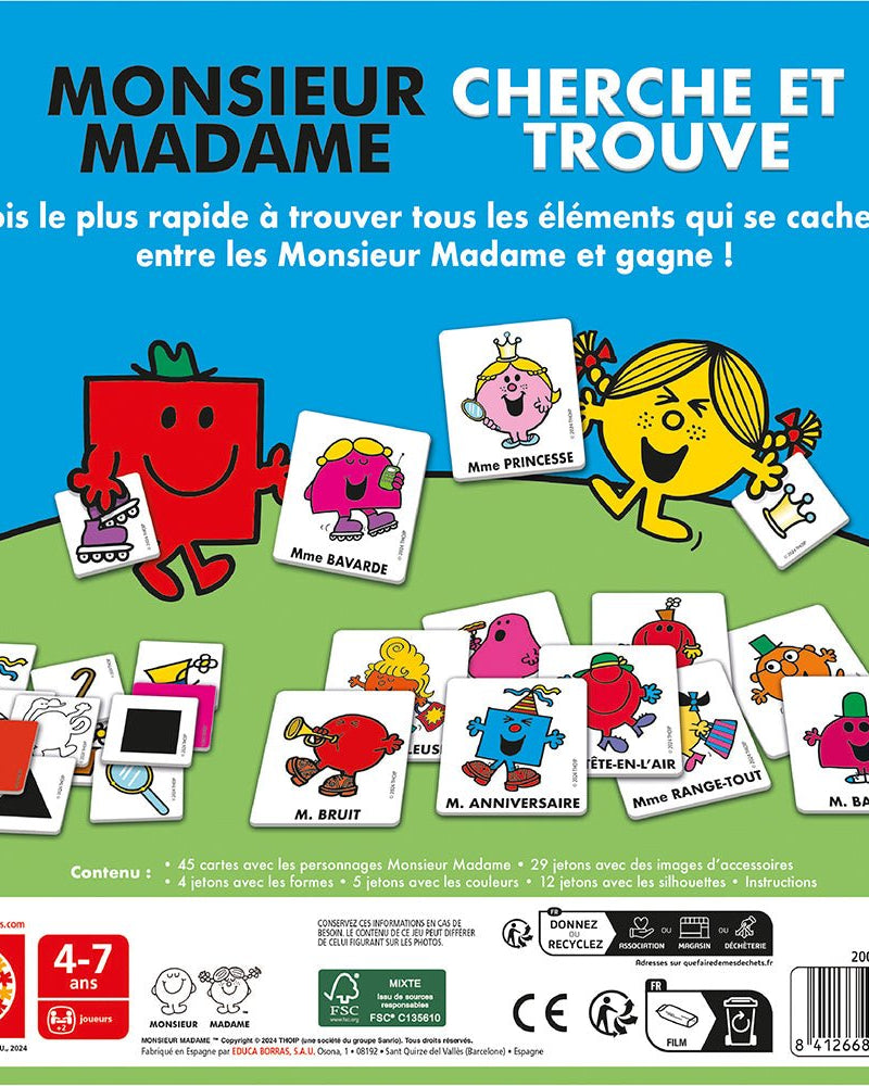 Cherche et trouve - Monsieur Madame (FR) -Jeux de société- Boutique LeoLudo-Educa