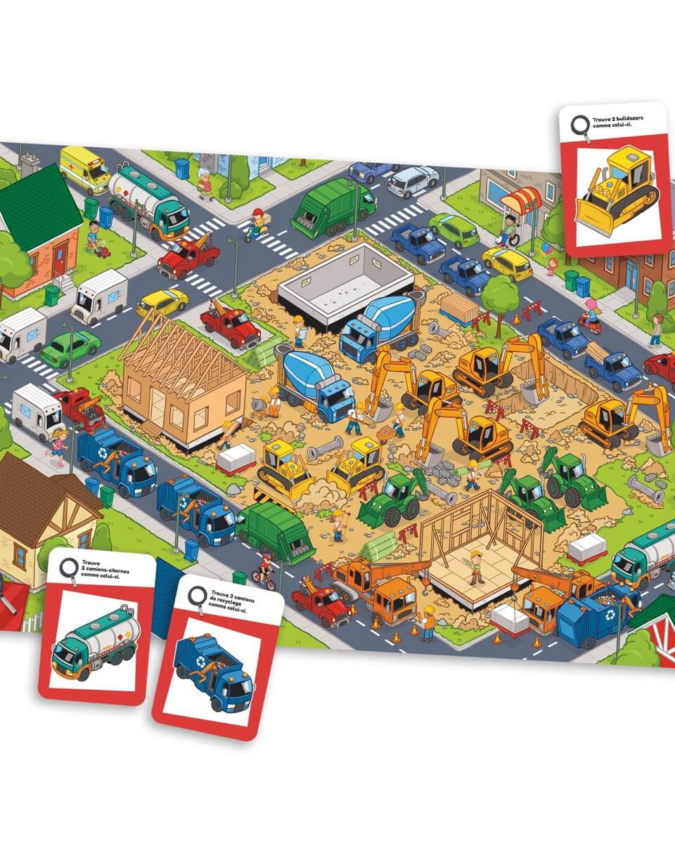 Cherche, trouve et découvre : les camions - Jeux de société - Boutique LeoLudo - Placote