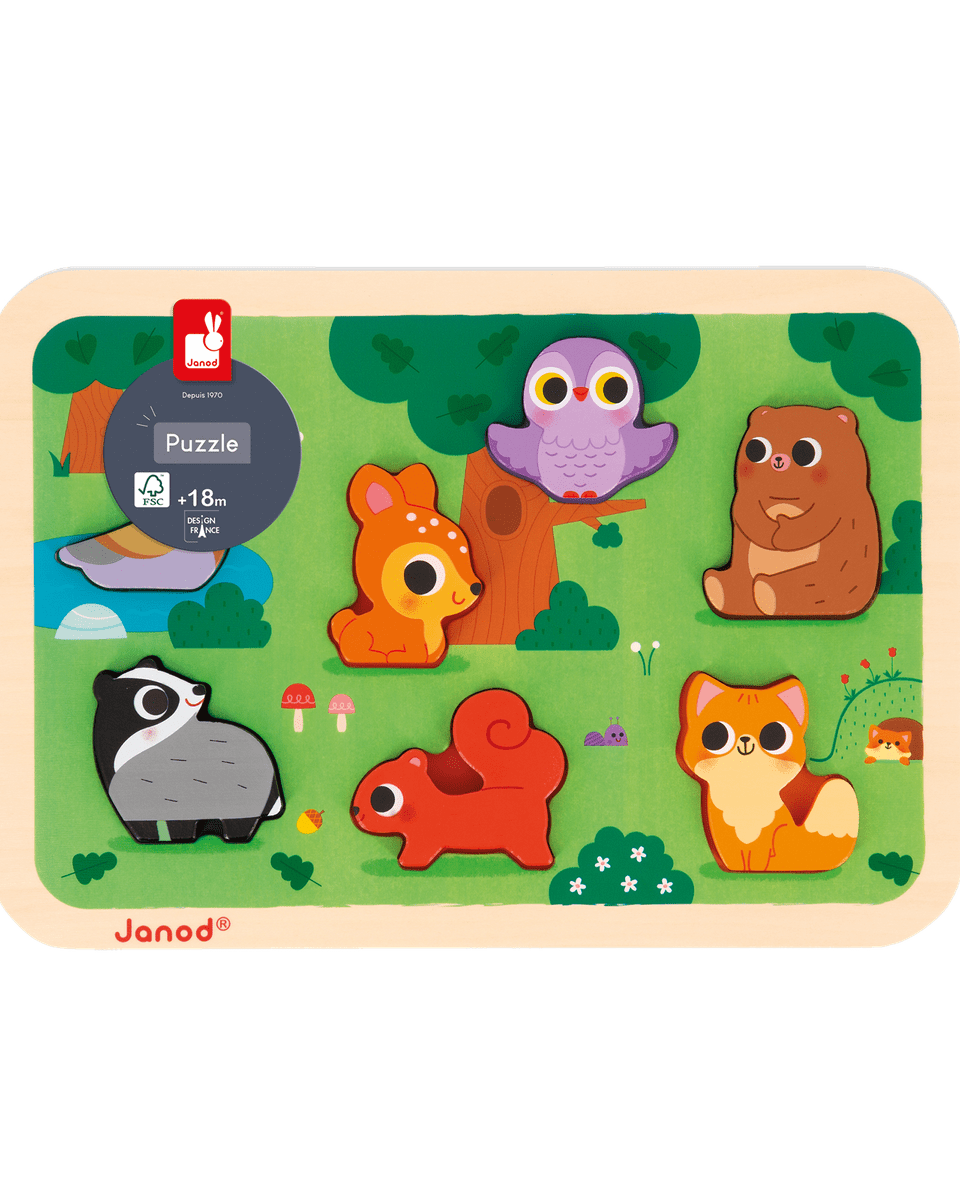Chunky Puzzle - Jeu éducatif forêt pour enfants Casse-têtes- Boutique LeoLudo