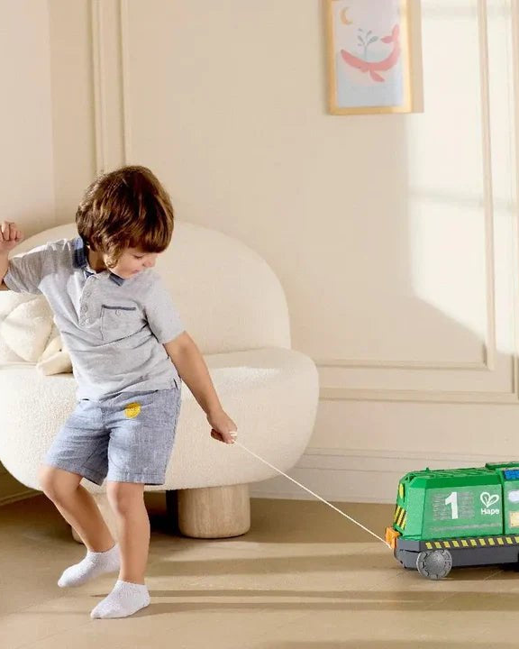 Circuit de train écologique avec boîte de rangement - Ensembles de jeu - Boutique LeoLudo - Hape